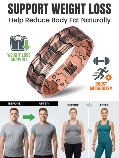 [Upgraded, Widened, Enhanced] Copper Magnetic Therapy Bracelet