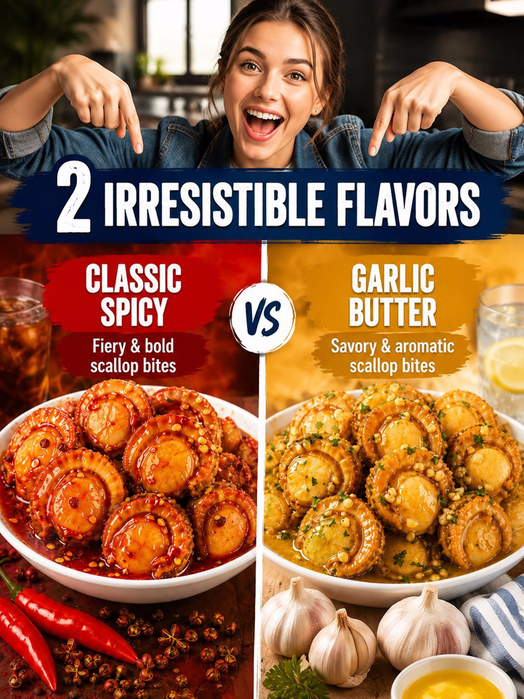 【Buy 1 Get 1 FREE】🦪✨Alaska Spicy Scallops | Natural Omega-3 Source, Keto Friendly Zero Guilt Seafood Snack