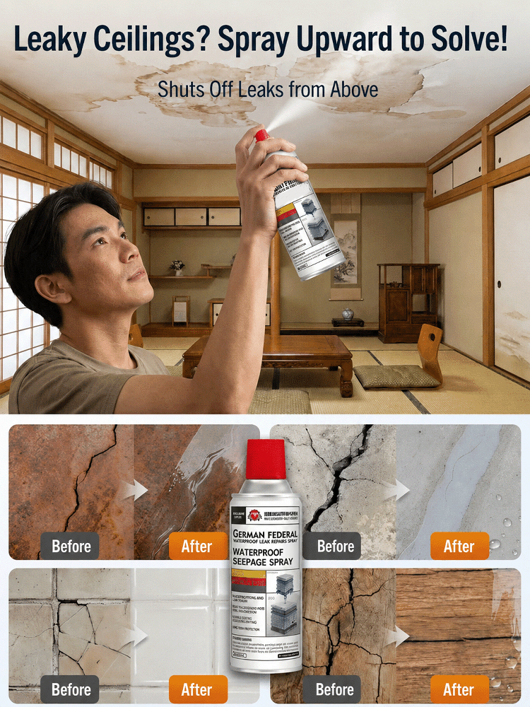 【10-year leak-proof guarantee】🛡️SubSeal Pro™ - German Quick Waterproof Penetration Spray-German submarine-grade tech