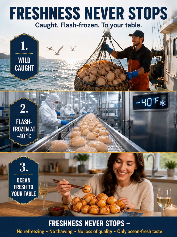【Buy 1 Get 1 FREE】🦪✨Alaska Spicy Scallops | Natural Omega-3 Source, Keto Friendly Zero Guilt Seafood Snack