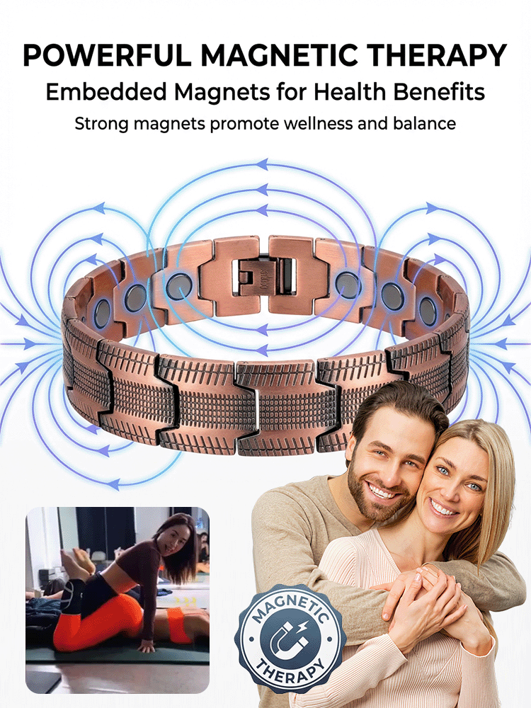 [Upgraded, Widened, Enhanced] Copper Magnetic Therapy Bracelet