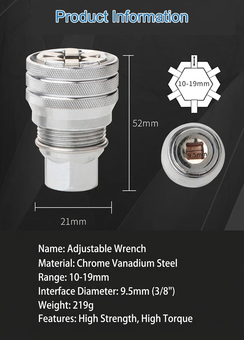 Adjustable Hex Magic Socket