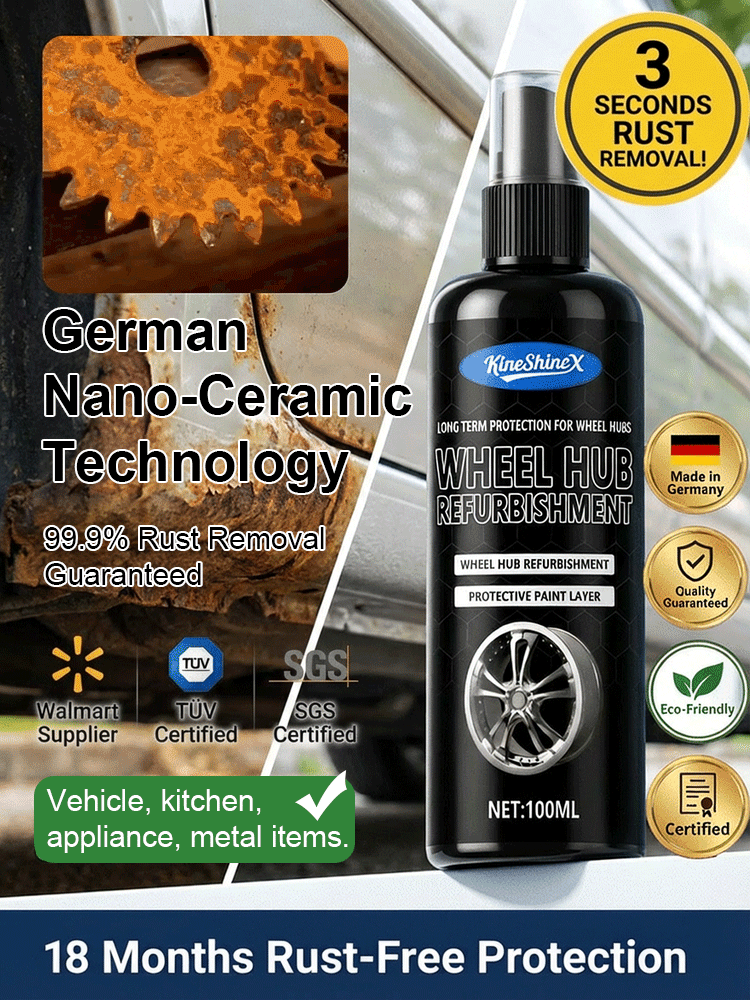 【🔥 Metal Rust Remover and Restorer】🍃Removes rust in 3 seconds - 🛡️Non-toxic and odorless - ✨Non-corrosive to metal - ⏱️Provides 50 years of rust protection