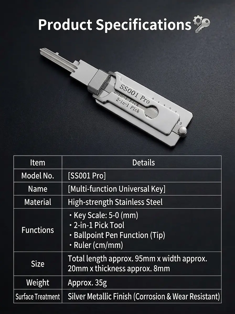 Multi-functional Universal Key Tool