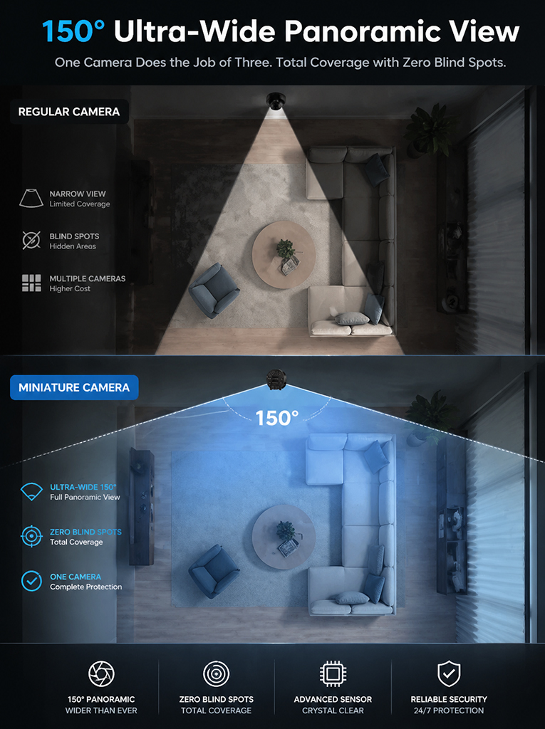 💗【Invisible Guardian】🎥MiniCam™ - World’s Smallest Wireless Security Camera！🏅 Professional-Grade Infrared Night Vision！