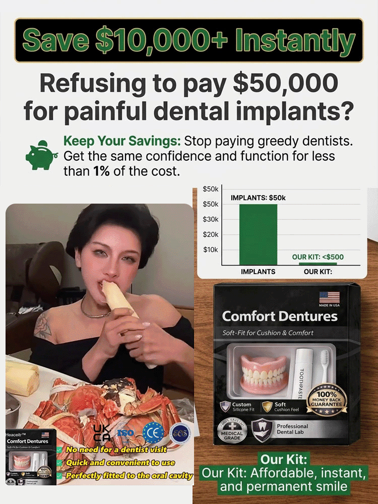 Premium Smart Denture Set: Mold a Secure, Slip-Free Fit at Home in Just 2 Minutes