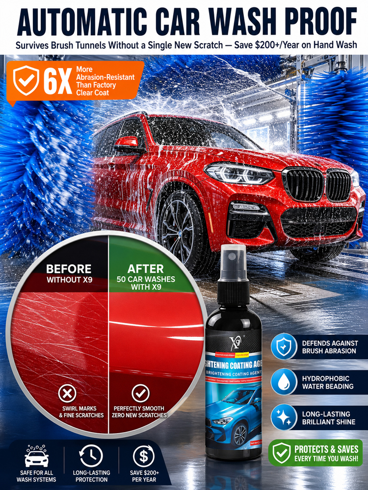 【8-Month Shield】Nano Car Paint Coating Agent - Blocks acid rain, bird droppings, UV & road salt🚗✨