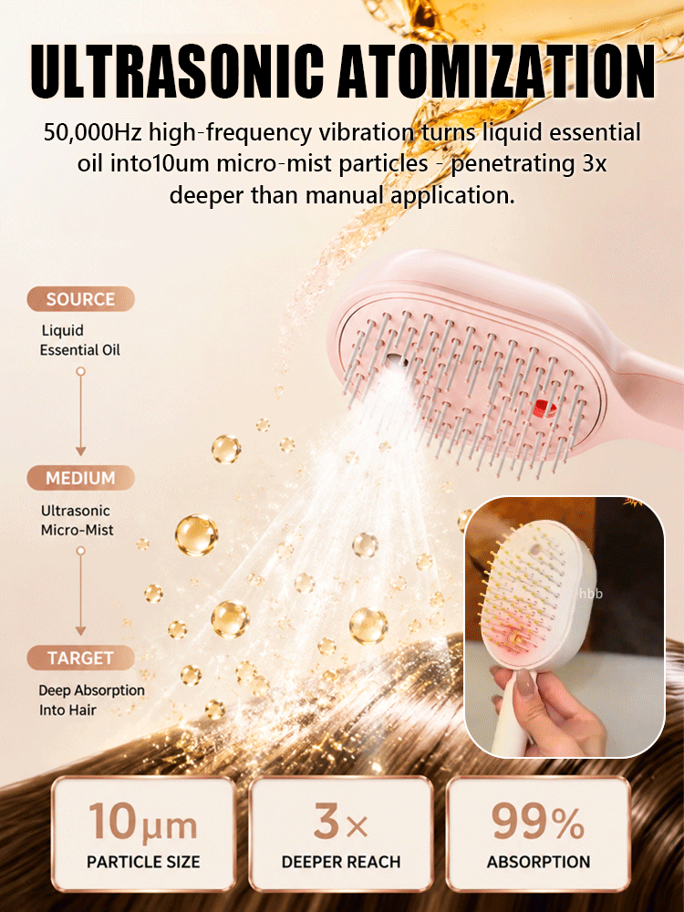 【3-Second Straight】✨SteamGlide Pro™ -Electric hair straightener with essential oil misting-Reduces breakage, promotes fuller-looking hair
