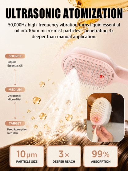 【3-Second Straight】✨SteamGlide Pro™ -Electric hair straightener with essential oil misting-Reduces breakage, promotes fuller-looking hair