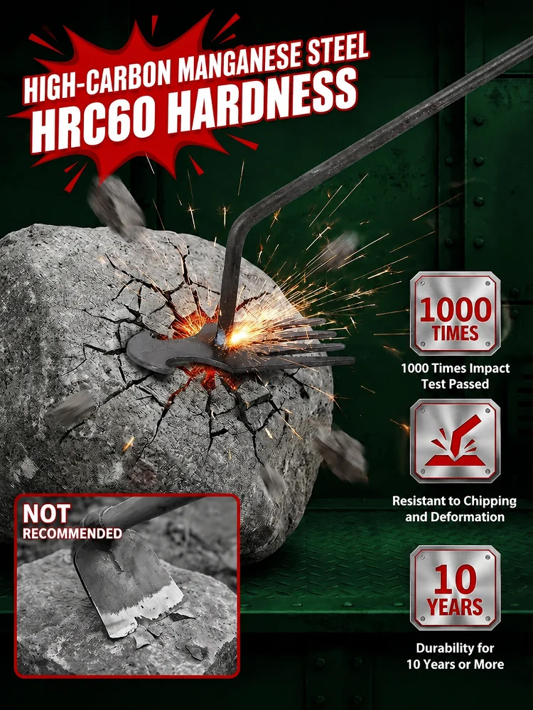 【Tank-Grade Steel】🛡️WeedRipper Pro™ - Ultimate Labor Saving Weed Puller-Military-grade manganese steel, self-sharpening, lifetime warranty