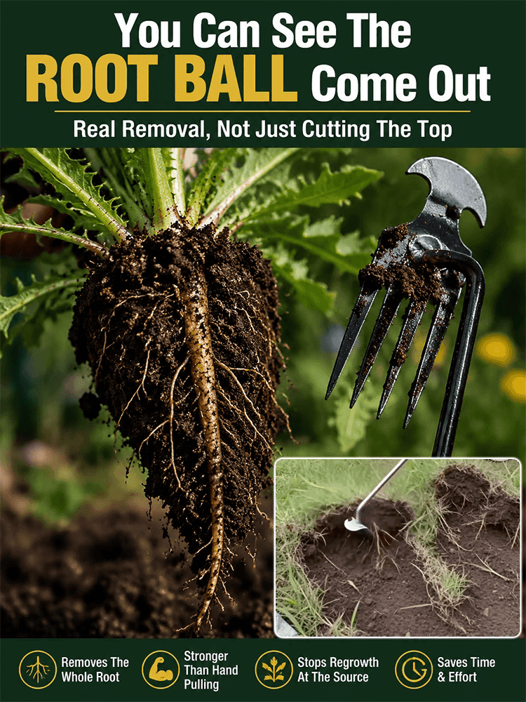 【Tank-Grade Steel】🛡️WeedRipper Pro™ - Ultimate Labor Saving Weed Puller-Military-grade manganese steel, self-sharpening, lifetime warranty