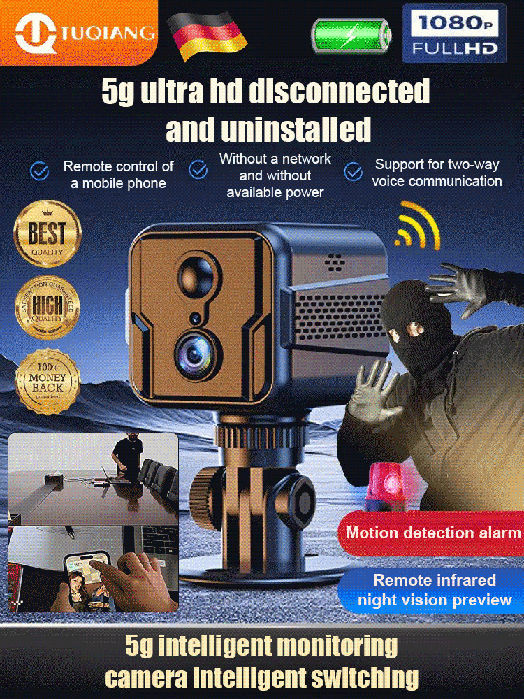 【90-Day Power】🔥LongStay™ -Monitor Anywhere, No Home WiFi Needed！💡 Ultra-Long Battery Life & Independent Network！🛡️5MP HD Live Feed, Zero Wiring！