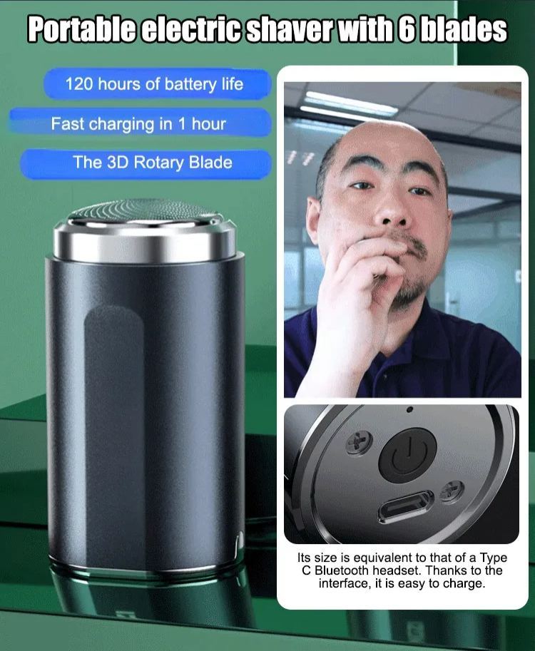 Fully washable, finish shaving in 3 seconds 