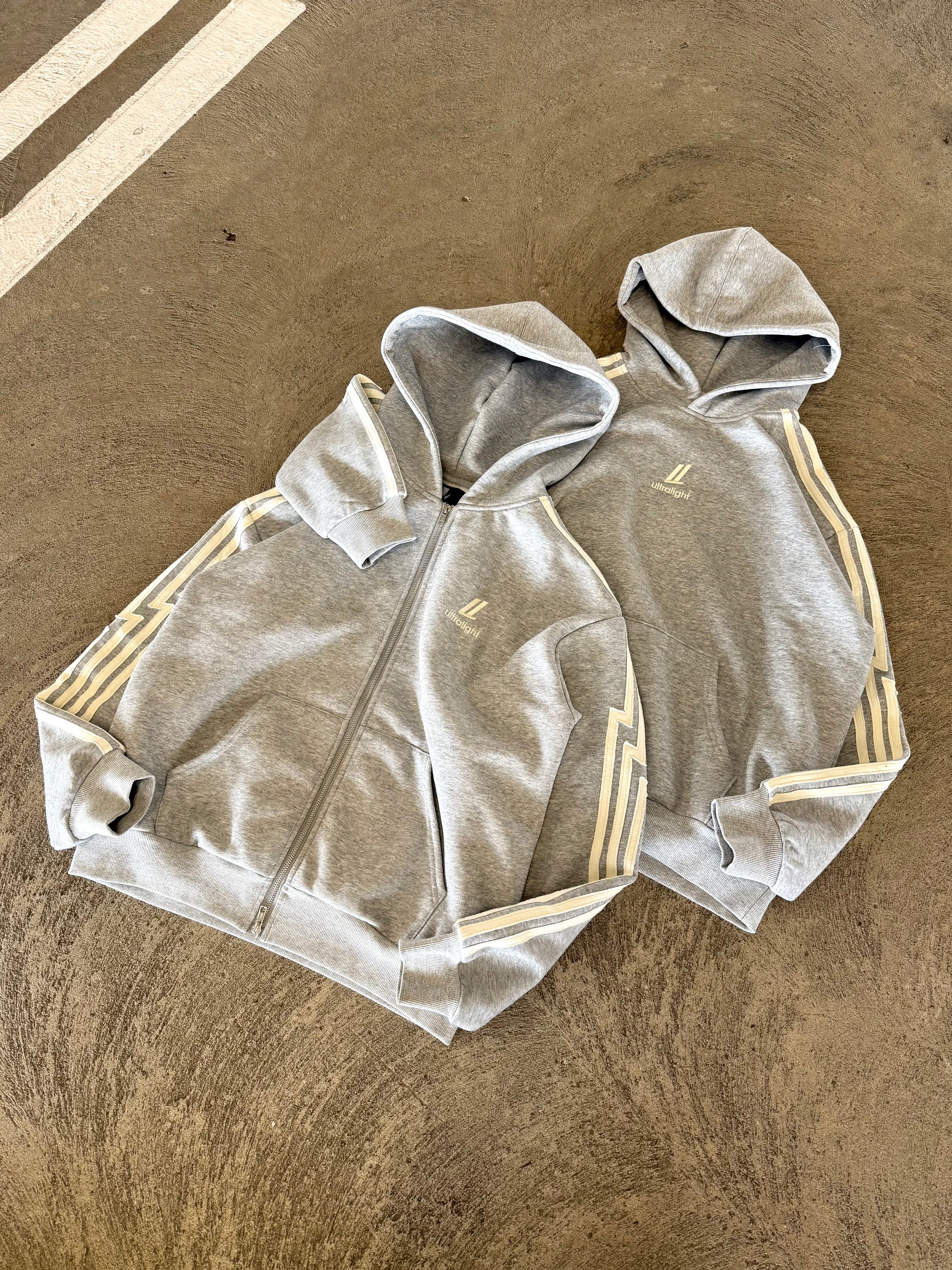 grey heavyweight athletic hoodie