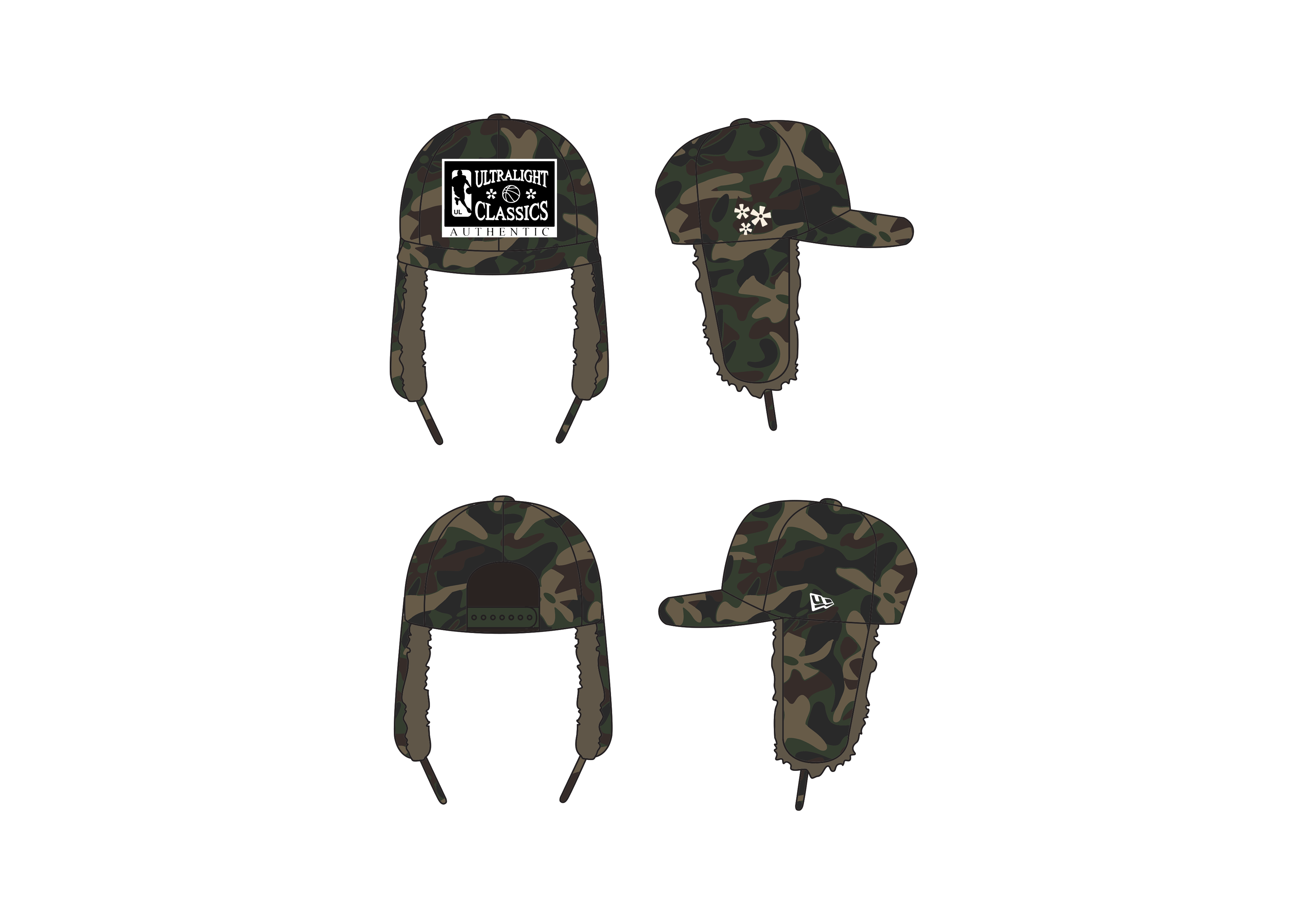 big ear trapper hat (camo)