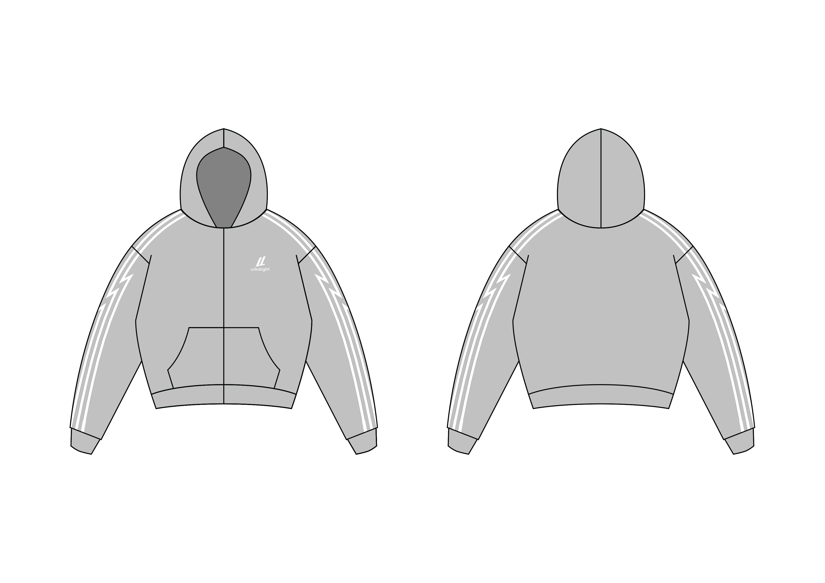 grey heavyweight athletic zip up