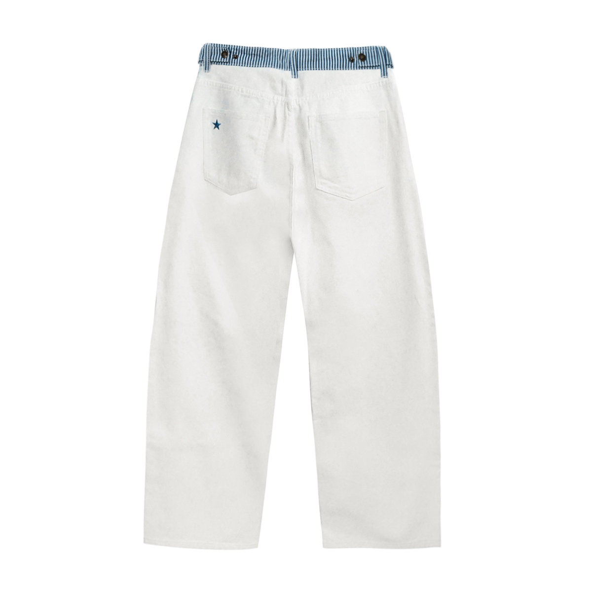 Pwest Jodie Adjustable Low-Rise Loose-Leg Jeans