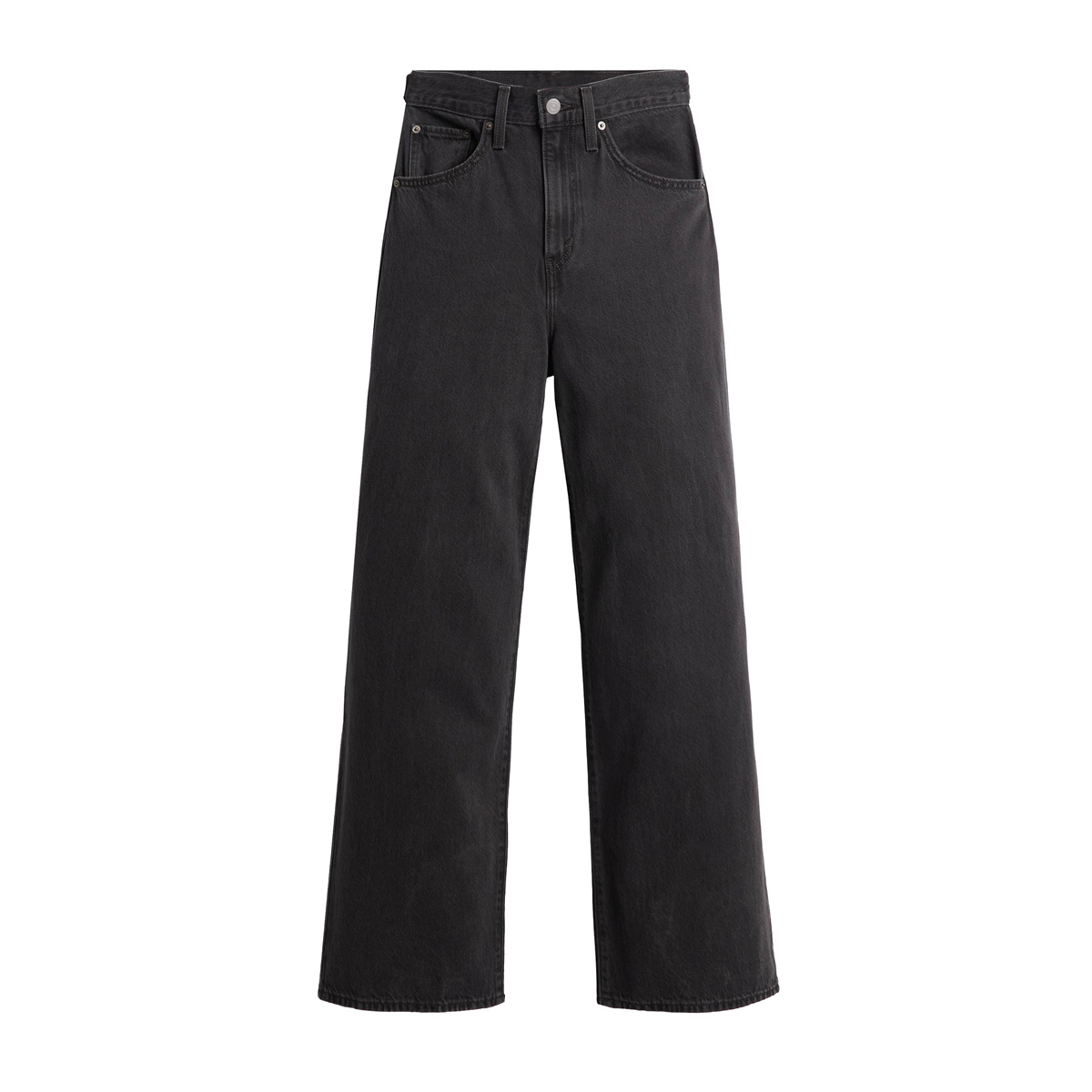 Pwest Adjustable Button Cinch Baggy Straight Leg Jeans