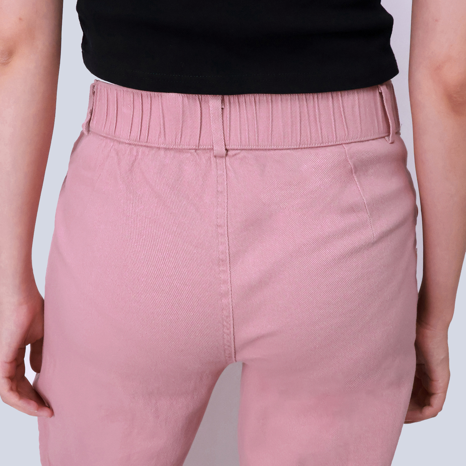 Pwest Stretchy mid-rise front pockets Comfortably loose ankle ties Lotus Tube Jeans