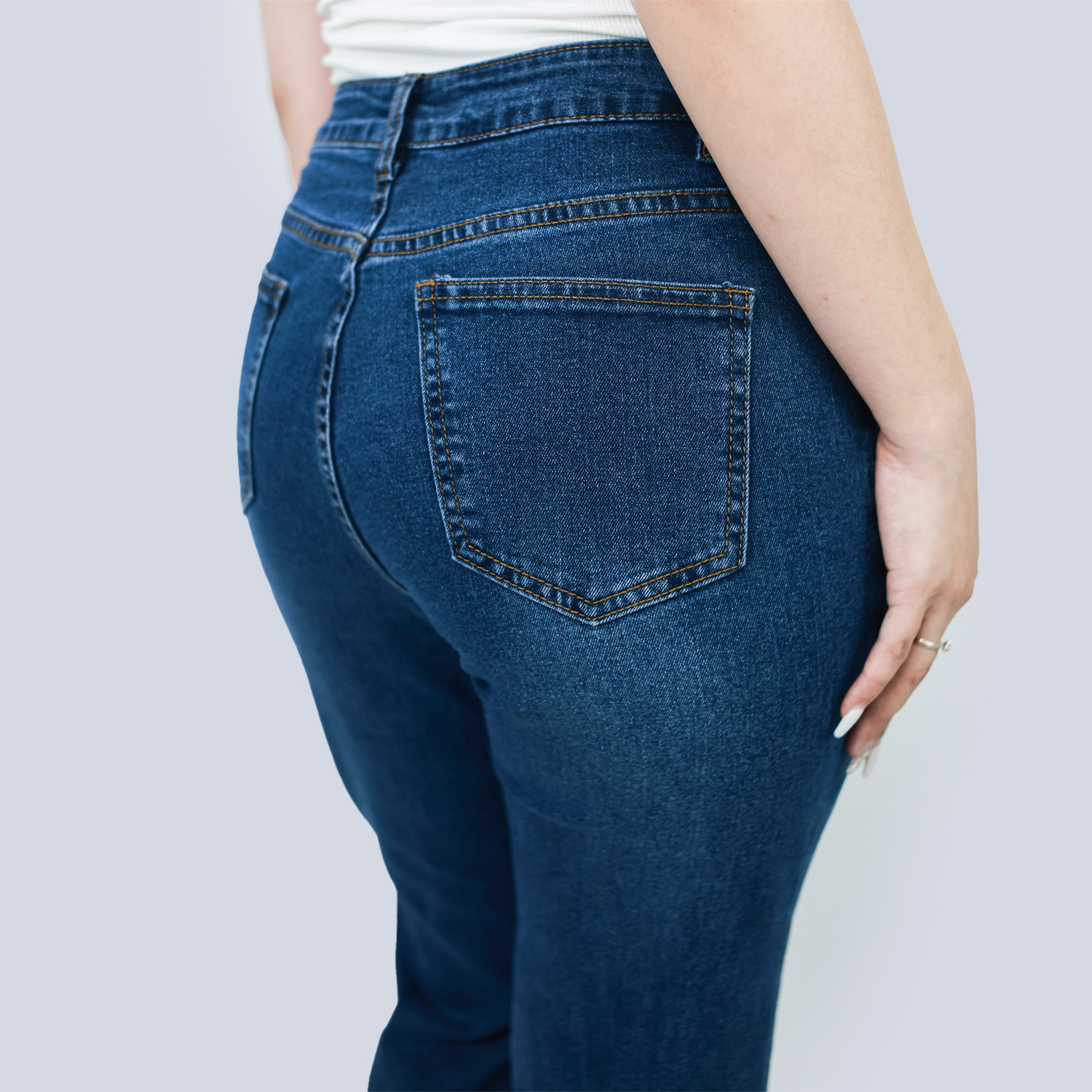 Pwest Women's High Waisted Stretch Tummy Lift Sculpt Flare Jeans