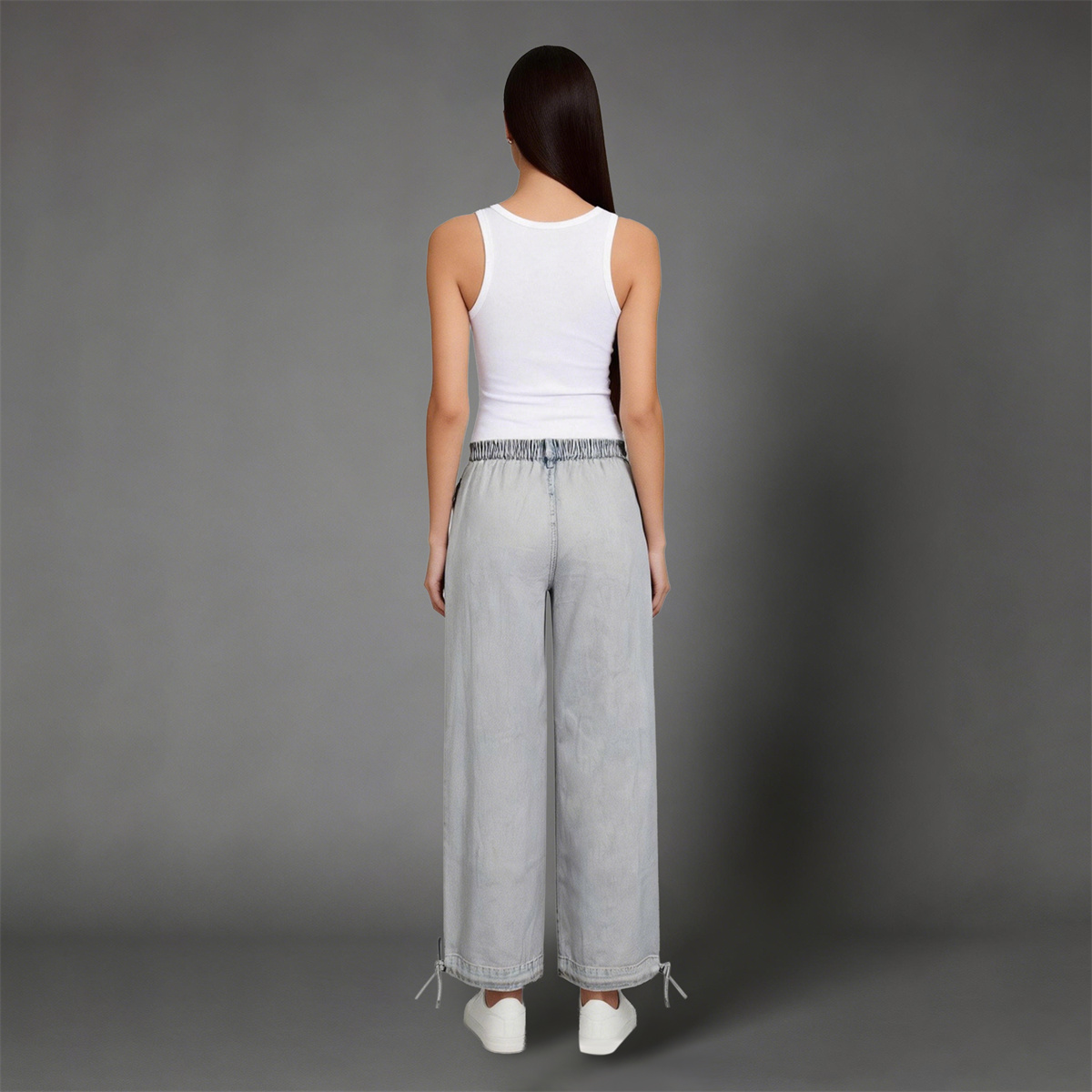 Pwest Front Pockets Lotus Tube Jeans