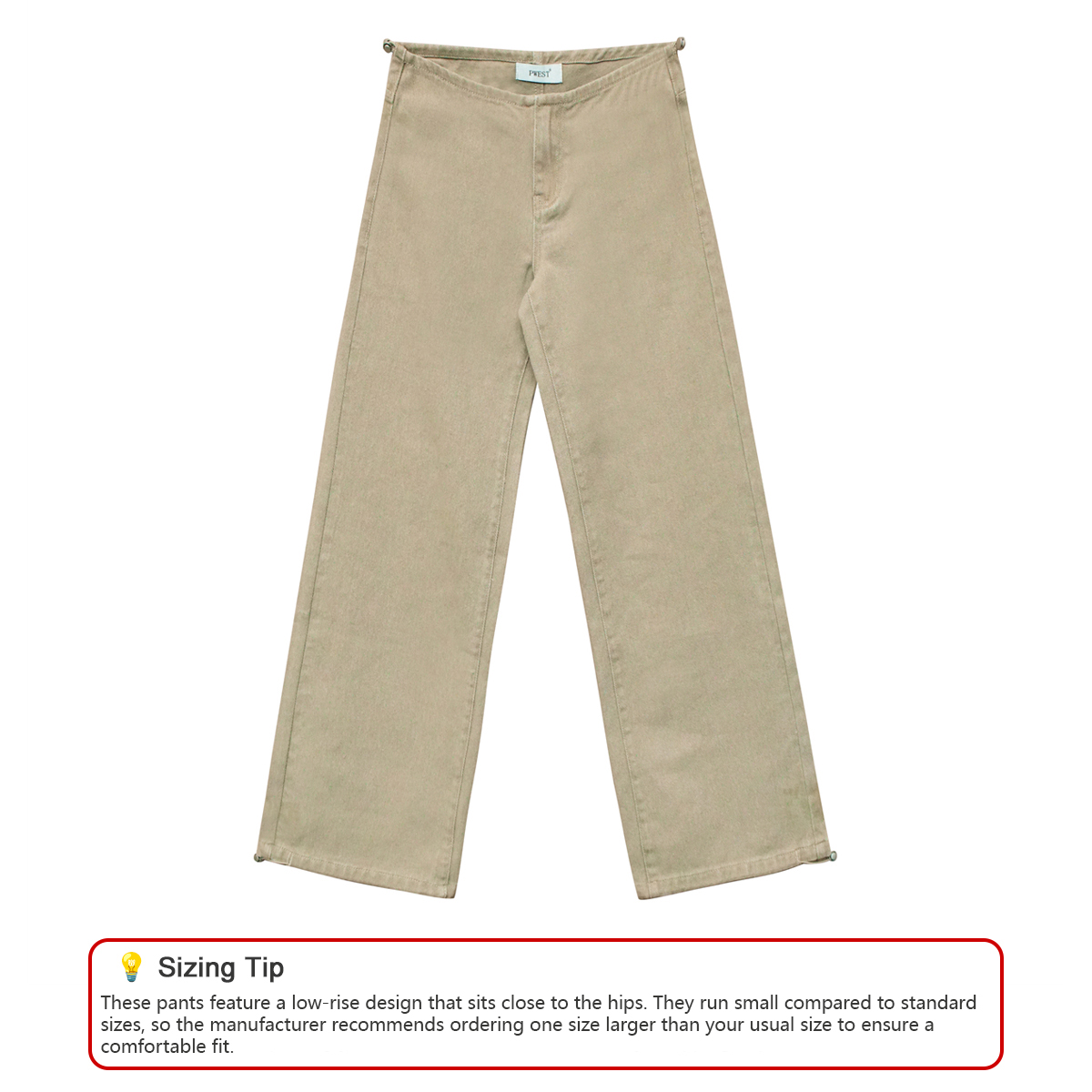 Pwest NYC Adjustable Low-Rise Wide-Leg Jeans 