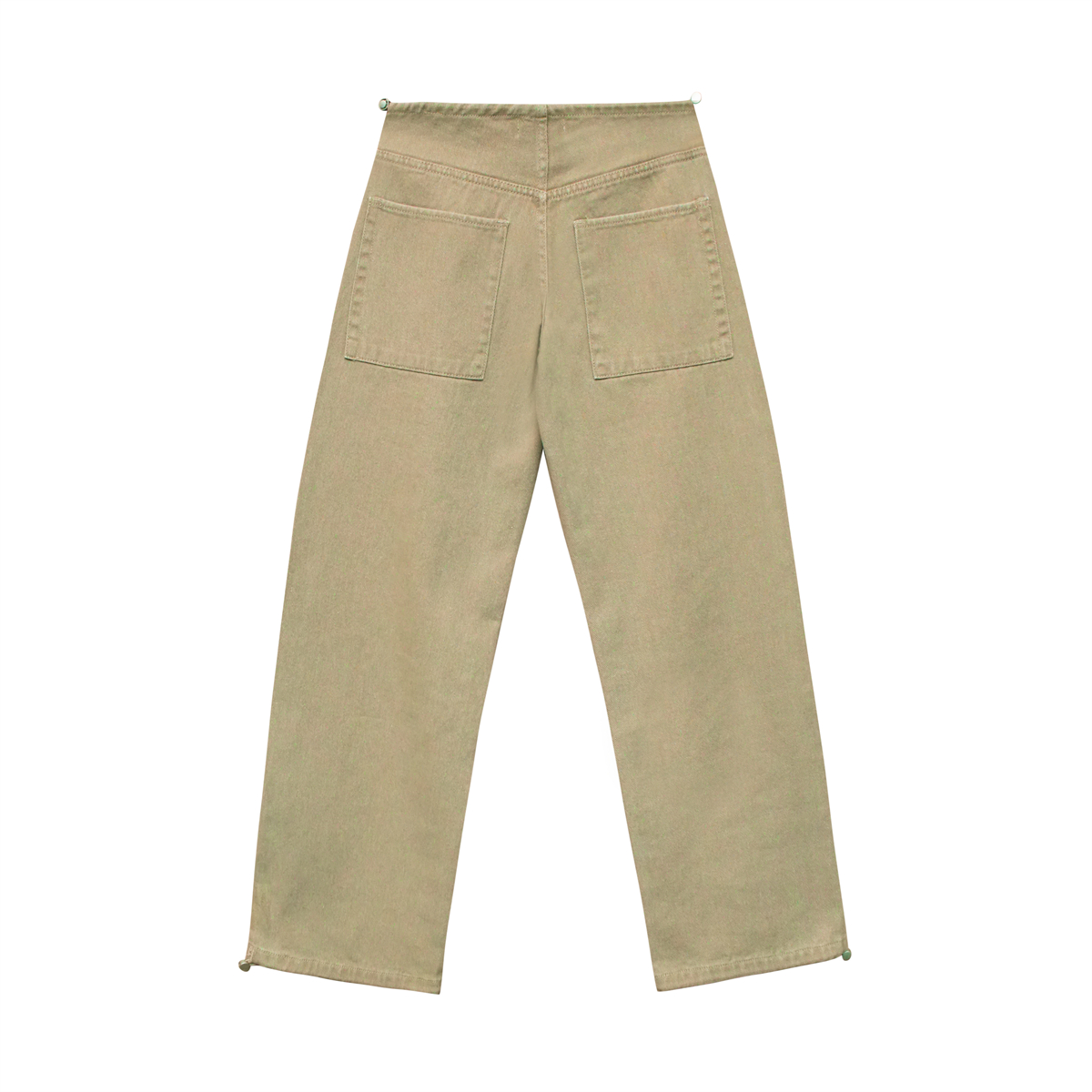 Pwest NYC Adjustable Low-Rise Wide-Leg Jeans 