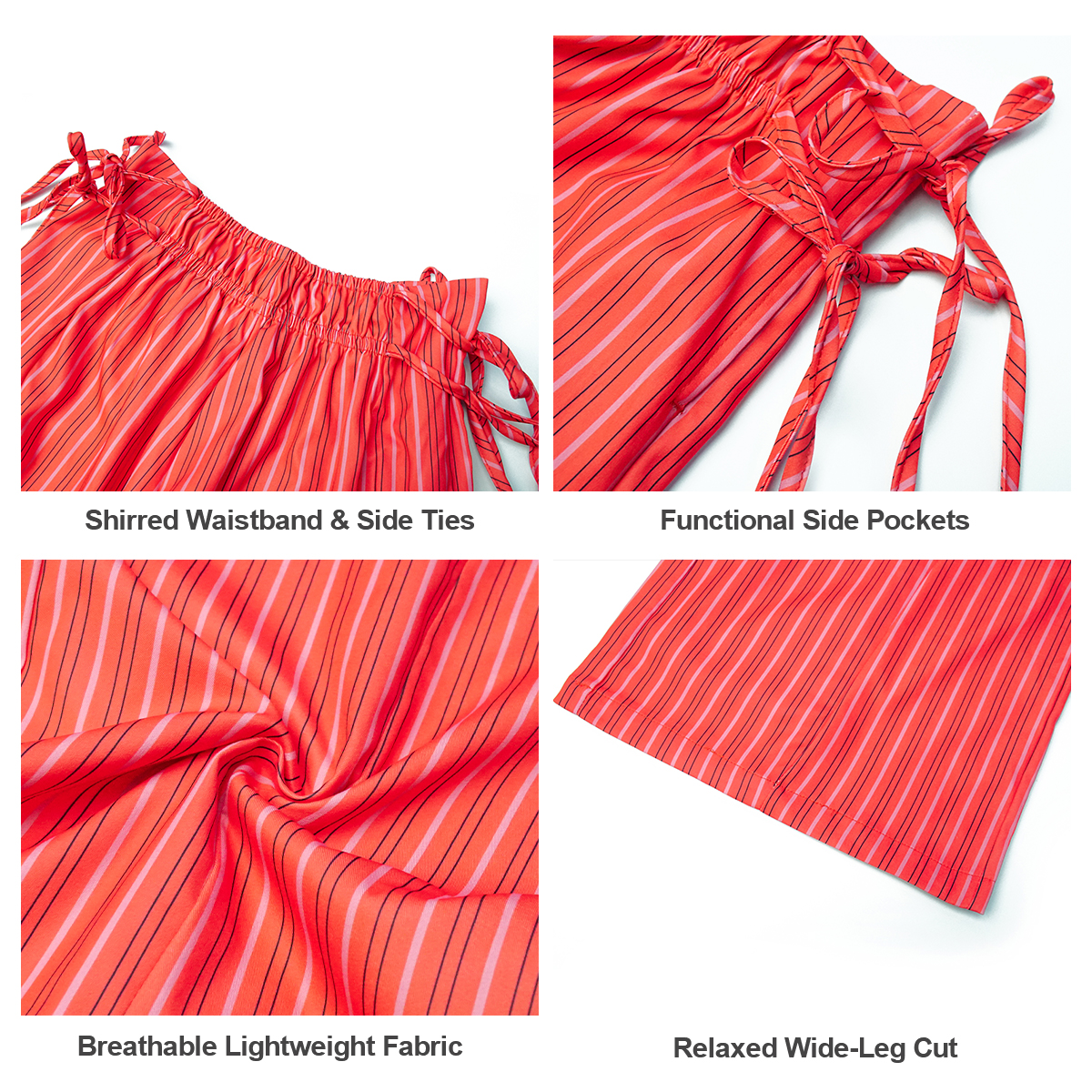 Pwest NYC Spring & Summer Sun Dazed Striped Pants