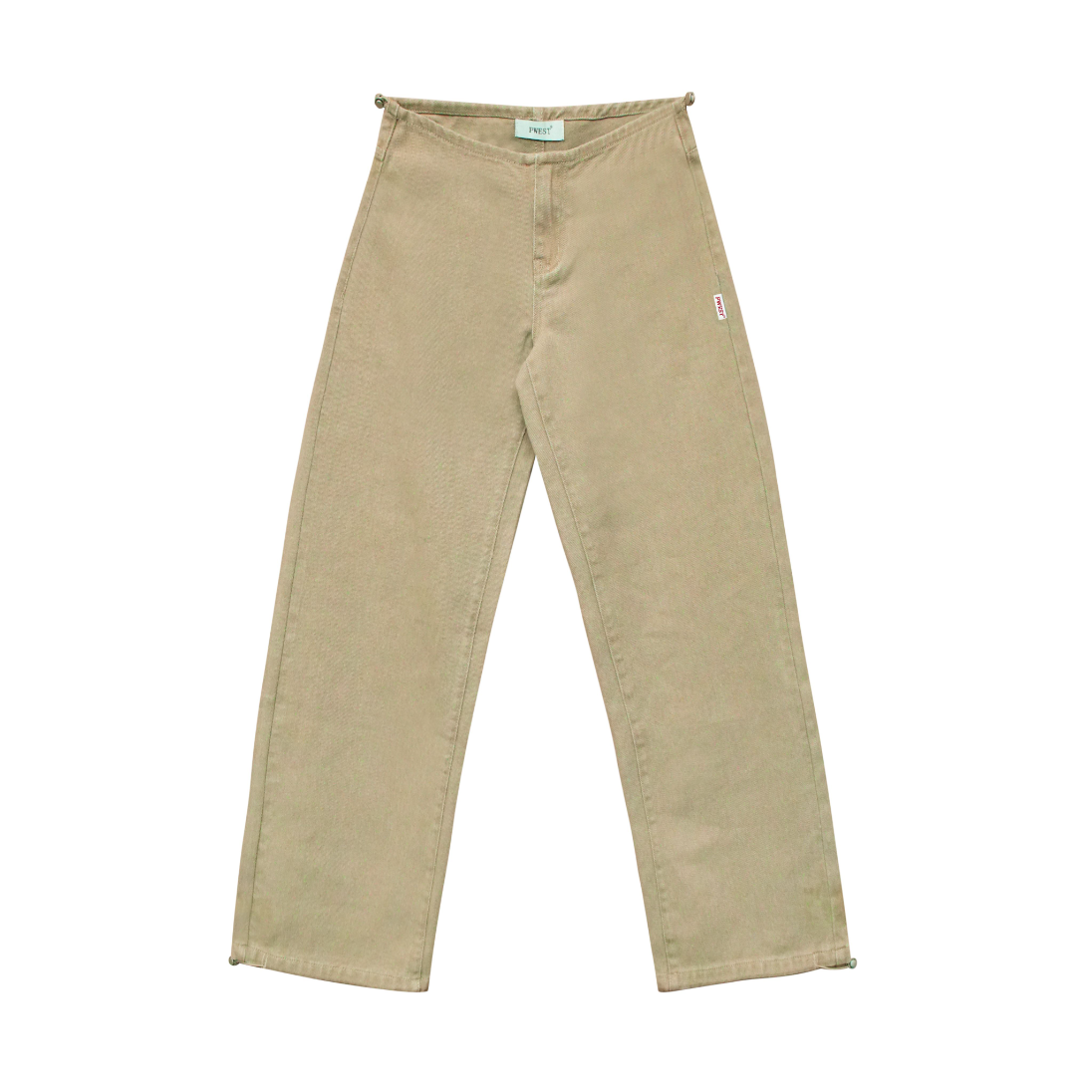 Pwest NYC Adjustable Low-Rise Wide-Leg Jeans 