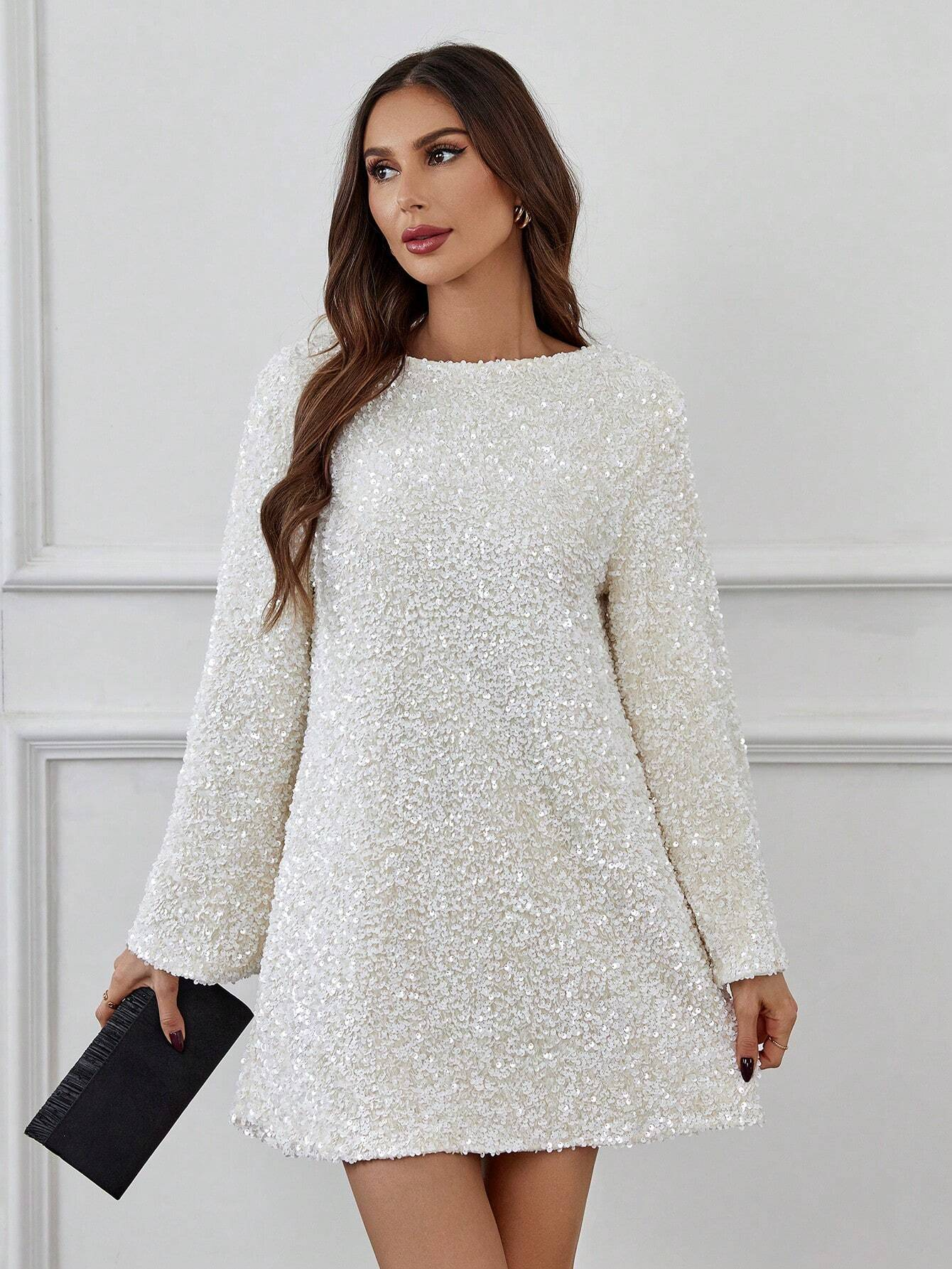 Sequined Tie-back Dress (Buy 2 Free Shipping)