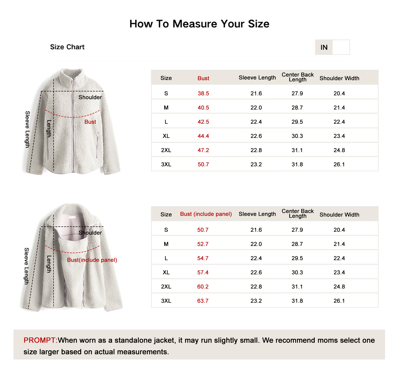 Pwest MAMA Women Before & After Babywearing Fleece Jacket-Black