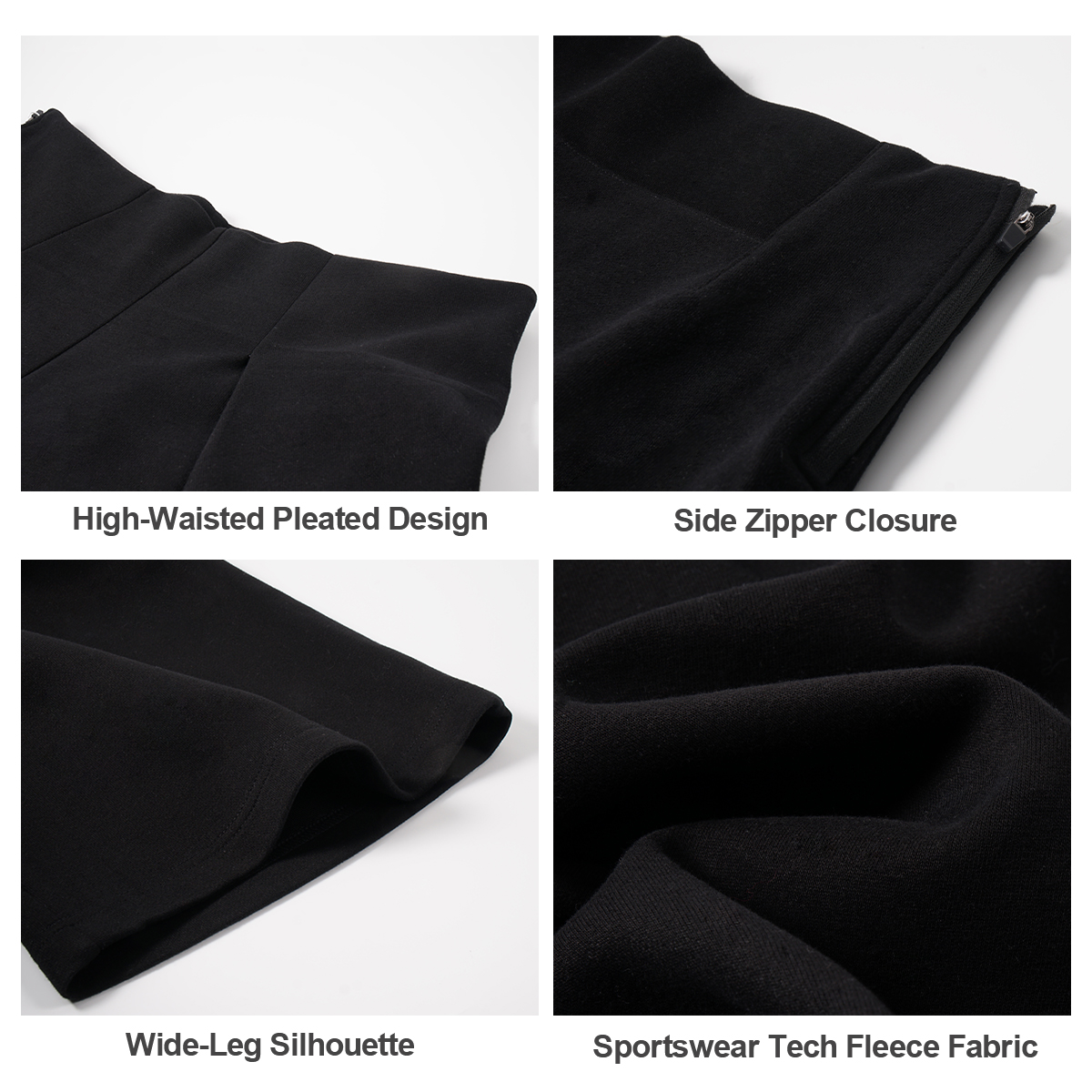 High-Waisted Pleated Sportswear Tech Fleece Pants