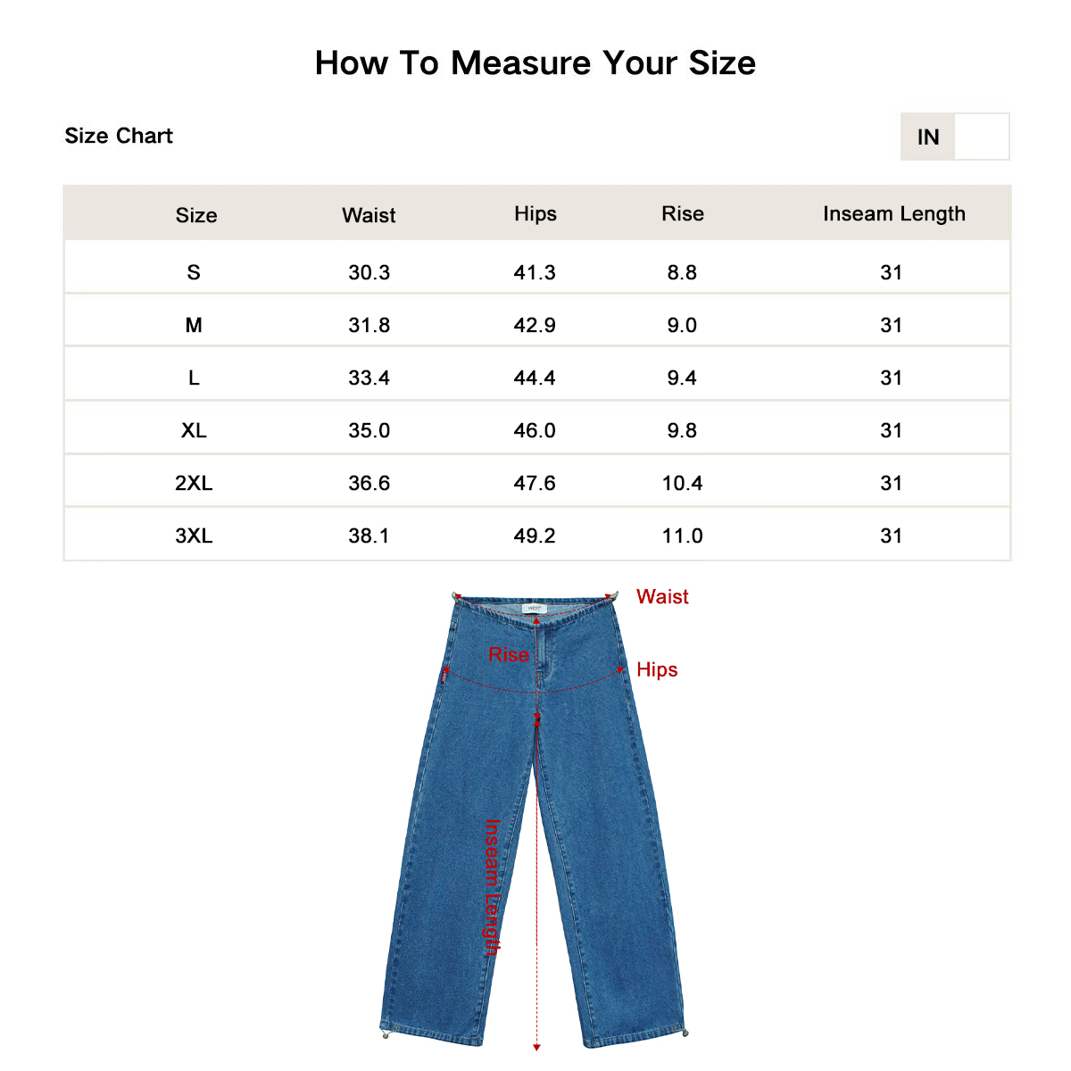 Pwest NYC Adjustable Low-Rise Wide-Leg Jeans 