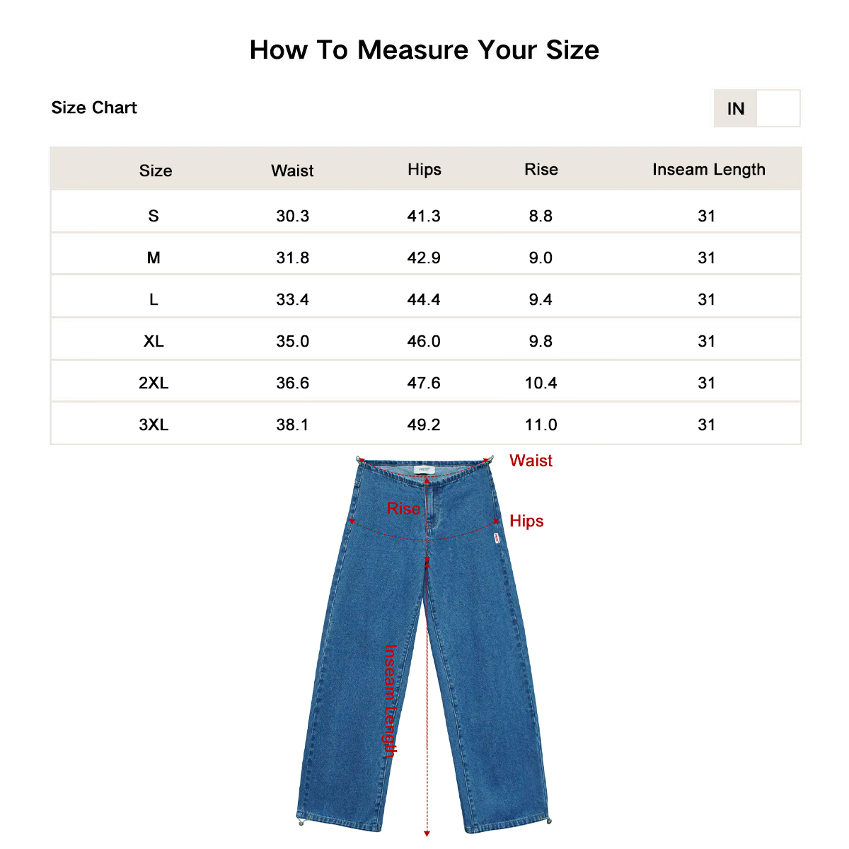 Pwest NYC Adjustable Low-Rise Wide-Leg Jeans 