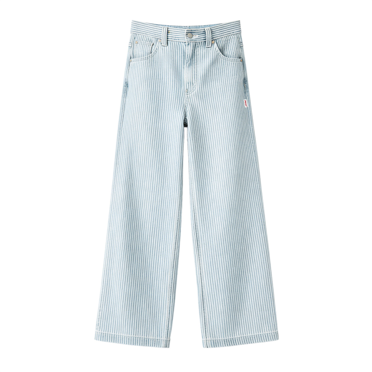 Pwest Adjustable Button Cinch Baggy Straight Leg Jeans