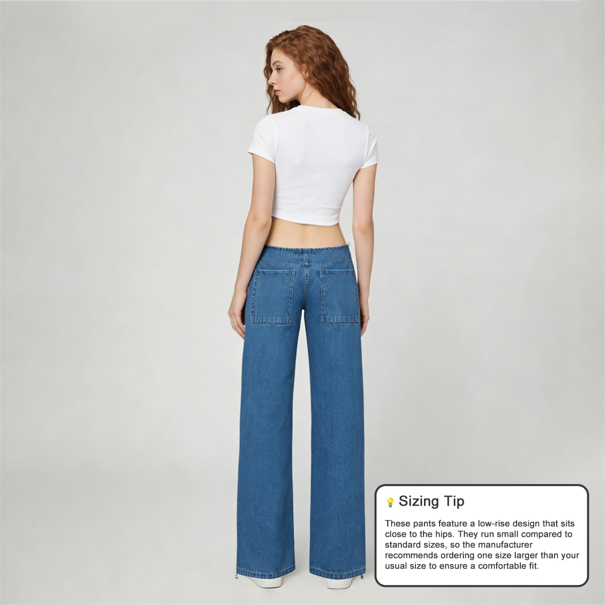 Pwest NYC Adjustable Low-Rise Wide-Leg Jeans 