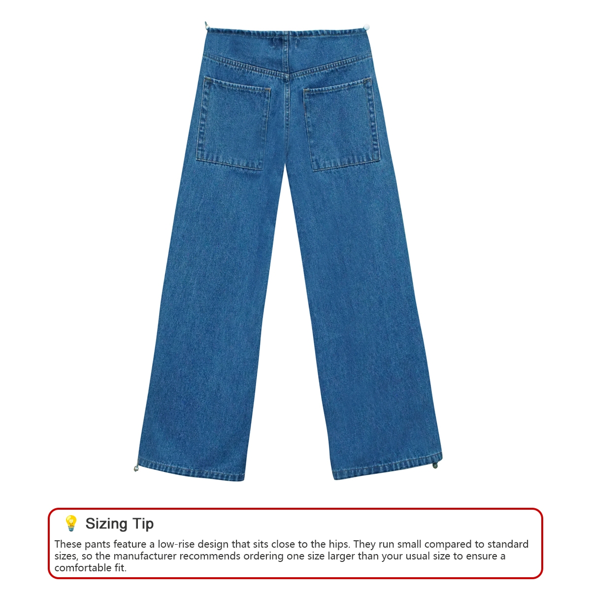 Pwest NYC Adjustable Low-Rise Wide-Leg Jeans 