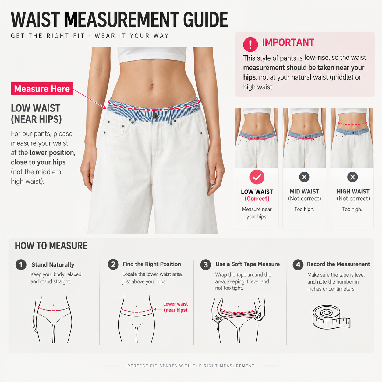 Pwest Jodie Adjustable Low-Rise Loose-Leg Jeans