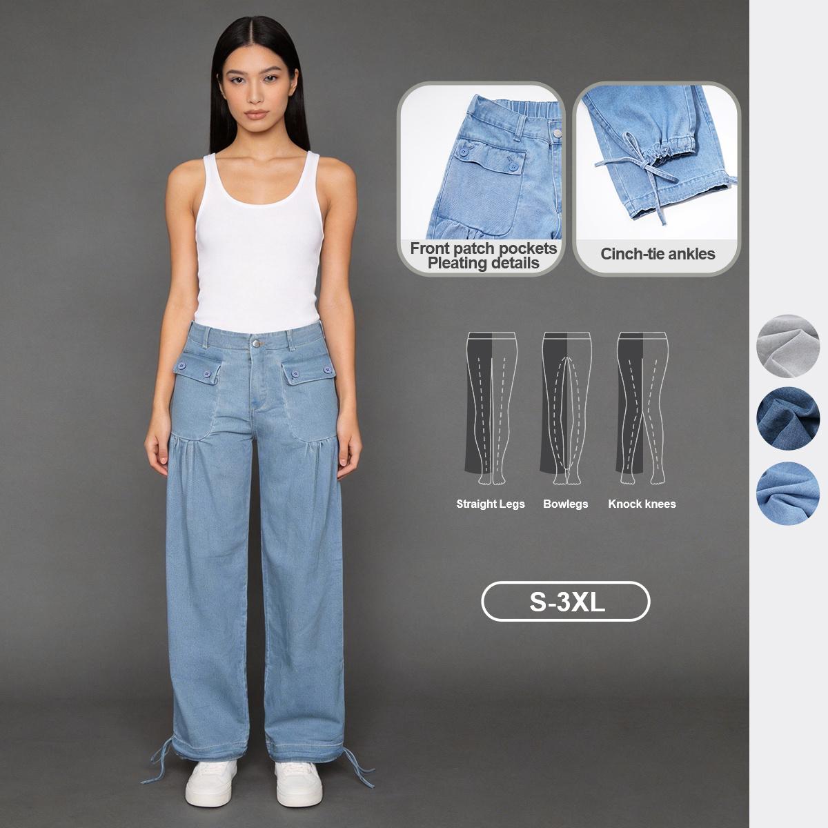 Pwest Front Pockets Lotus Tube Jeans