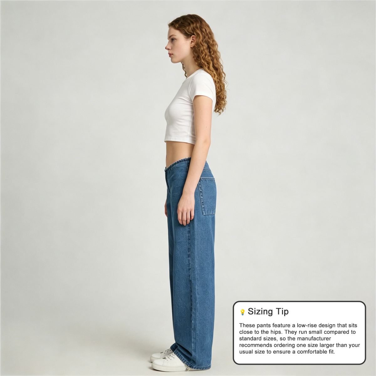 Pwest NYC Adjustable Low-Rise Wide-Leg Jeans 
