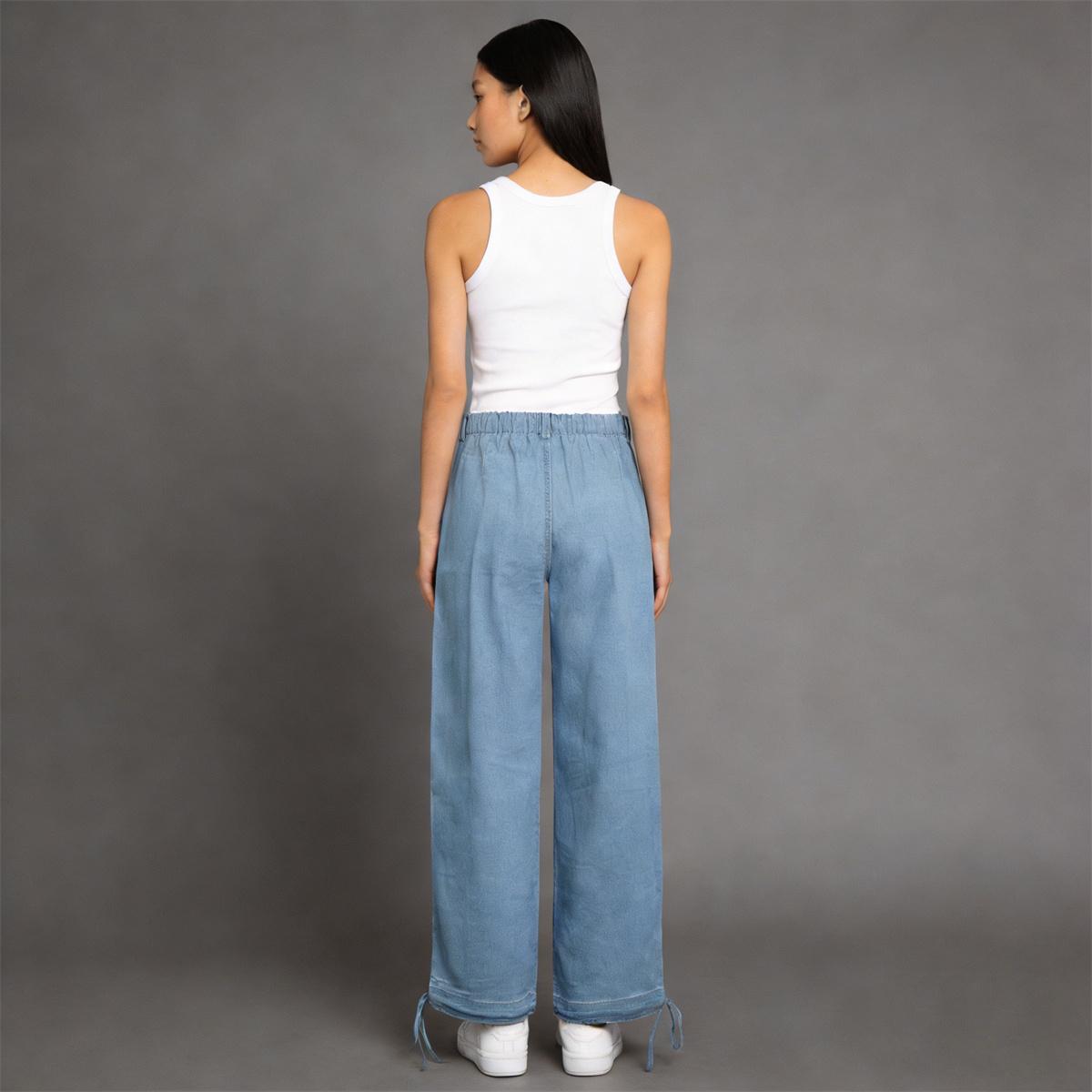 Pwest Front Pockets Lotus Tube Jeans