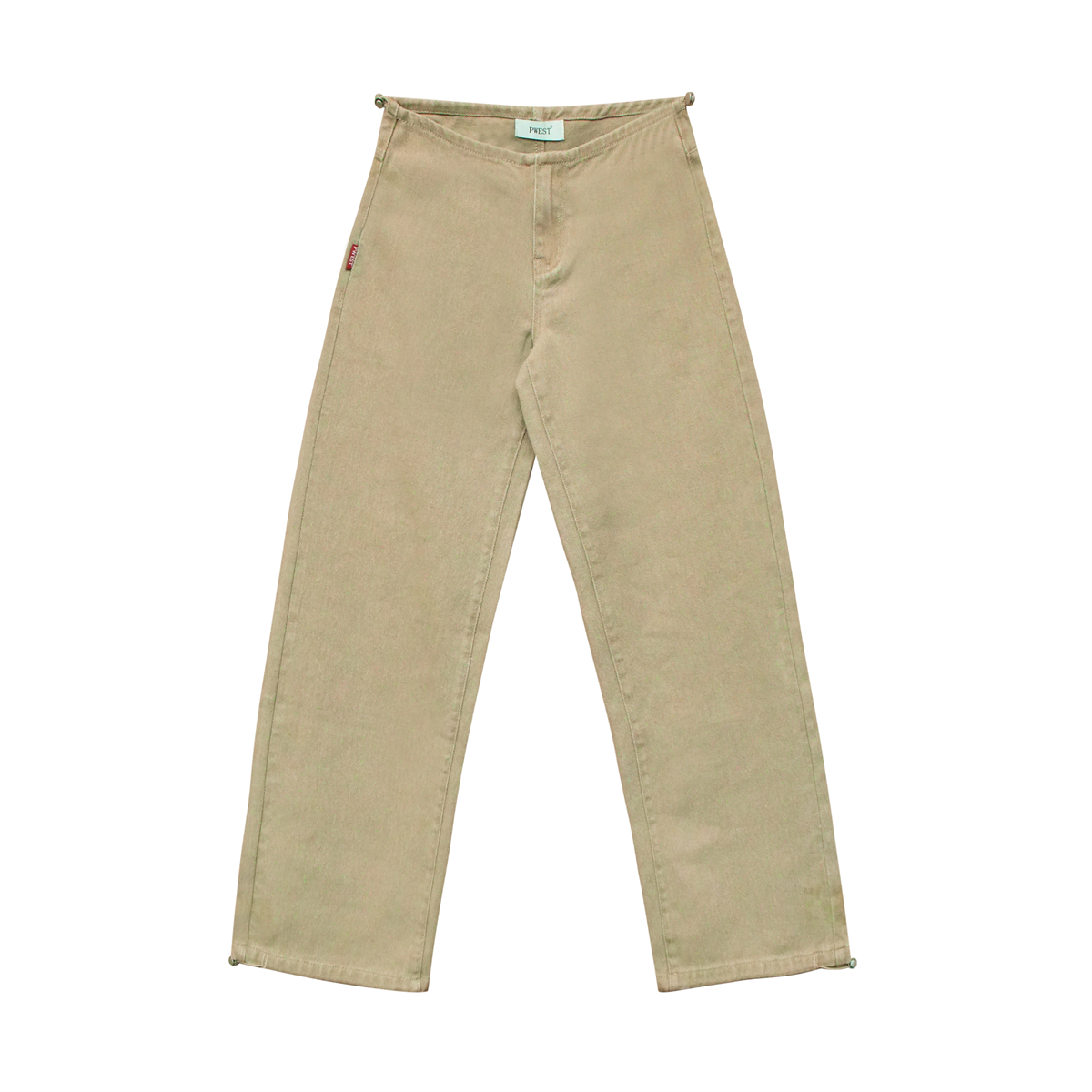 Pwest NYC Adjustable Low-Rise Wide-Leg Jeans 