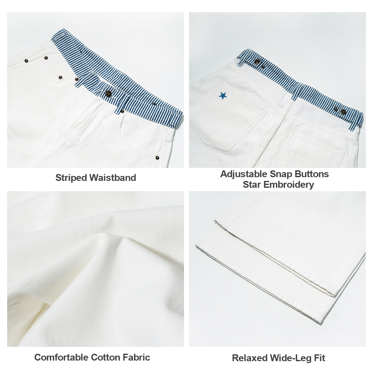 Pwest Jodie Adjustable Low-Rise Loose-Leg Jeans