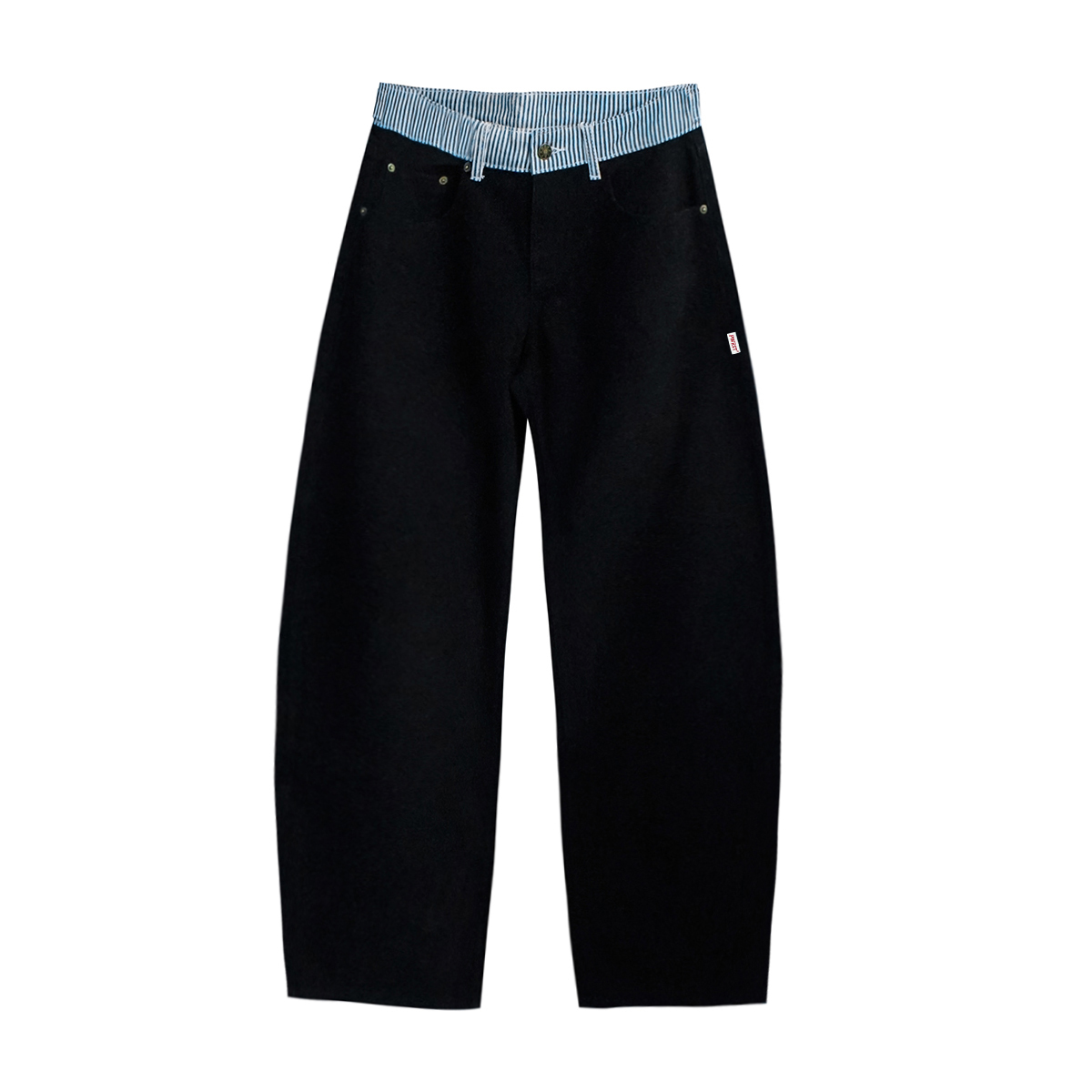 Pwest Jodie Adjustable Low-Rise Loose-Leg Jeans