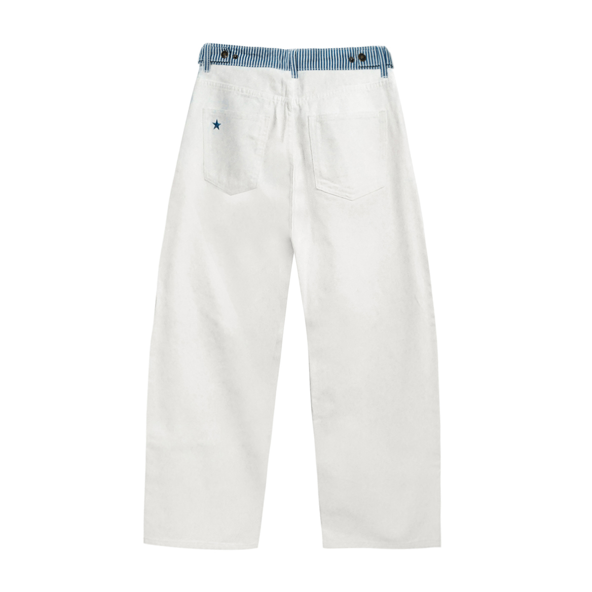Pwest Jodie Adjustable Low-Rise Loose-Leg Jeans