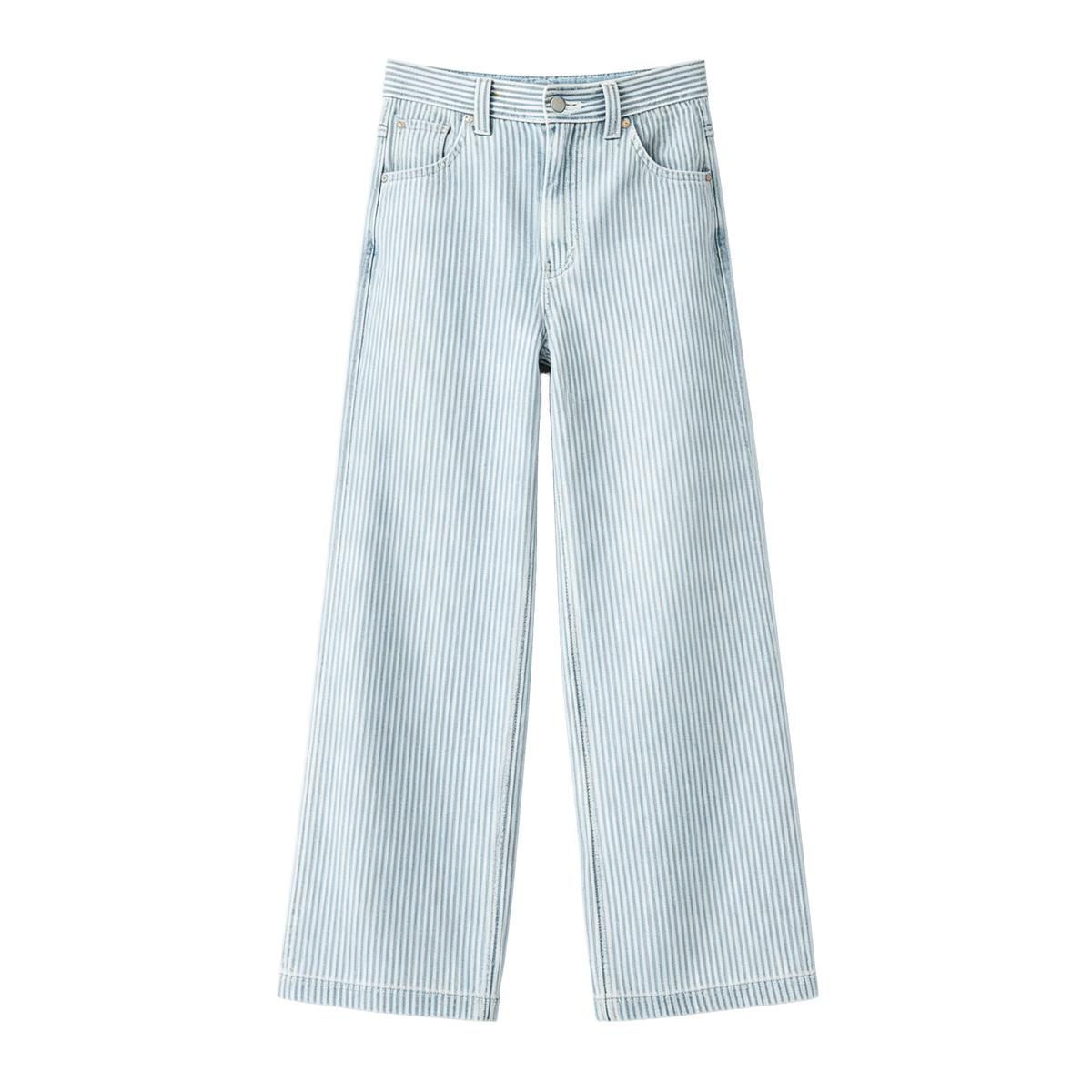 Pwest Adjustable Button Cinch Baggy Straight Leg Jeans