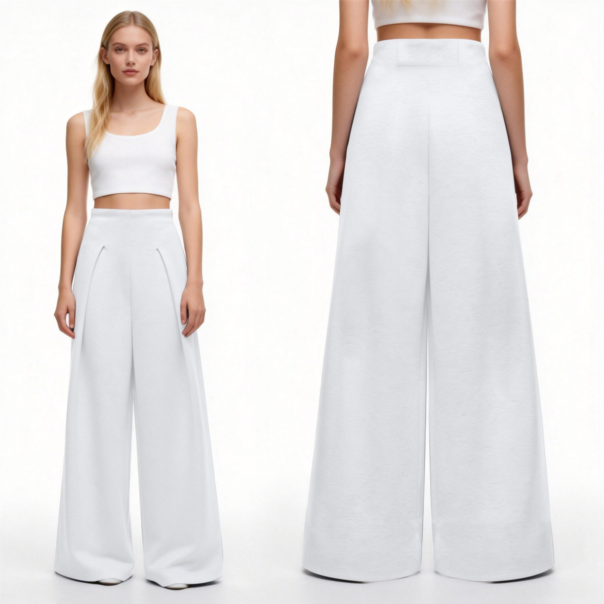 High-Waisted Pleated Sportswear Tech Fleece Pants