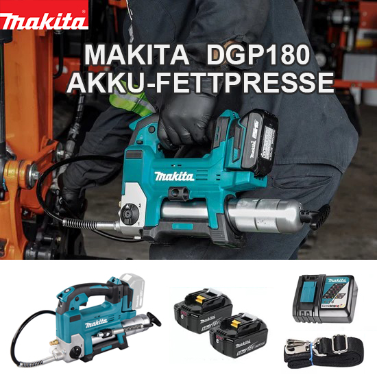 Tragbare Lithium-Ionen-Fettpresse Makita DGP180