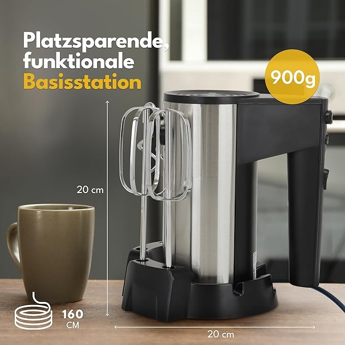 400W Handmixer Handrührger?t - 5 Stufen & Turbo Inkl. Standhalterung I Hand Mixer 