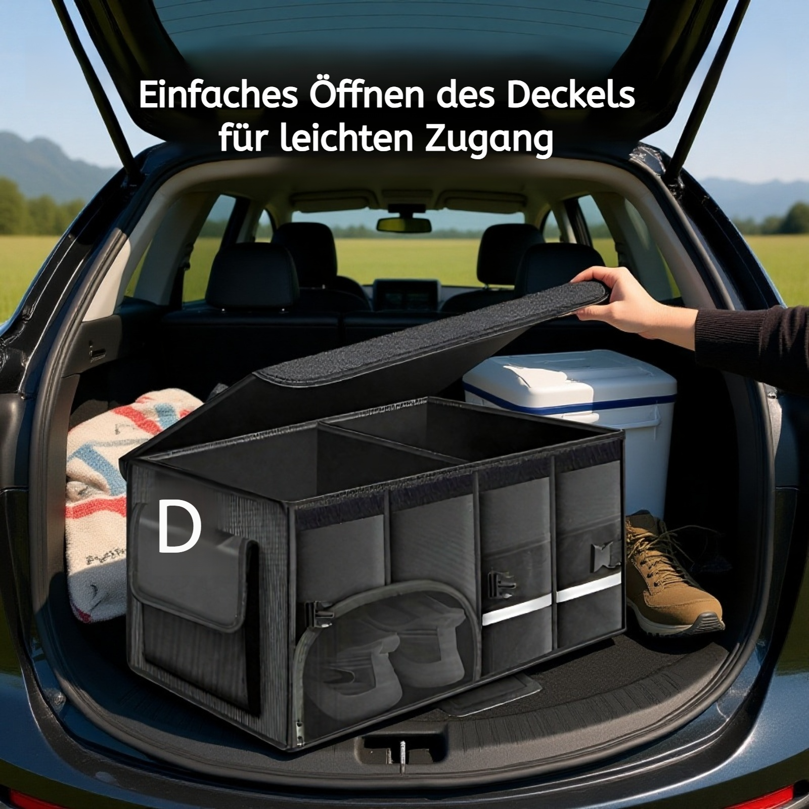 Vielseitige Aufbewahrungslösung für den Kofferraum